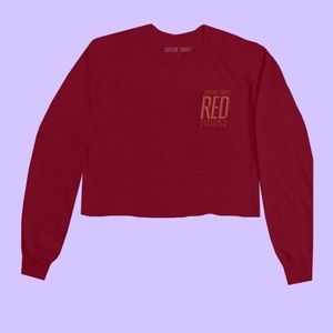 TAYLOR SWIFT - RED ERAS CROPPED SHIRT